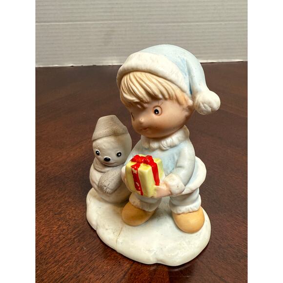 HOMCO Christmas Boy Figurines Set of 3 • Vintage Holiday Décor • Ceramic 5613 - Picture 6 of 8